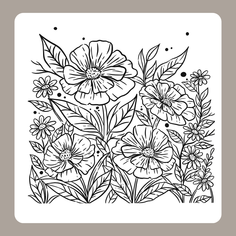 tranh tô màu vườn hoa 3