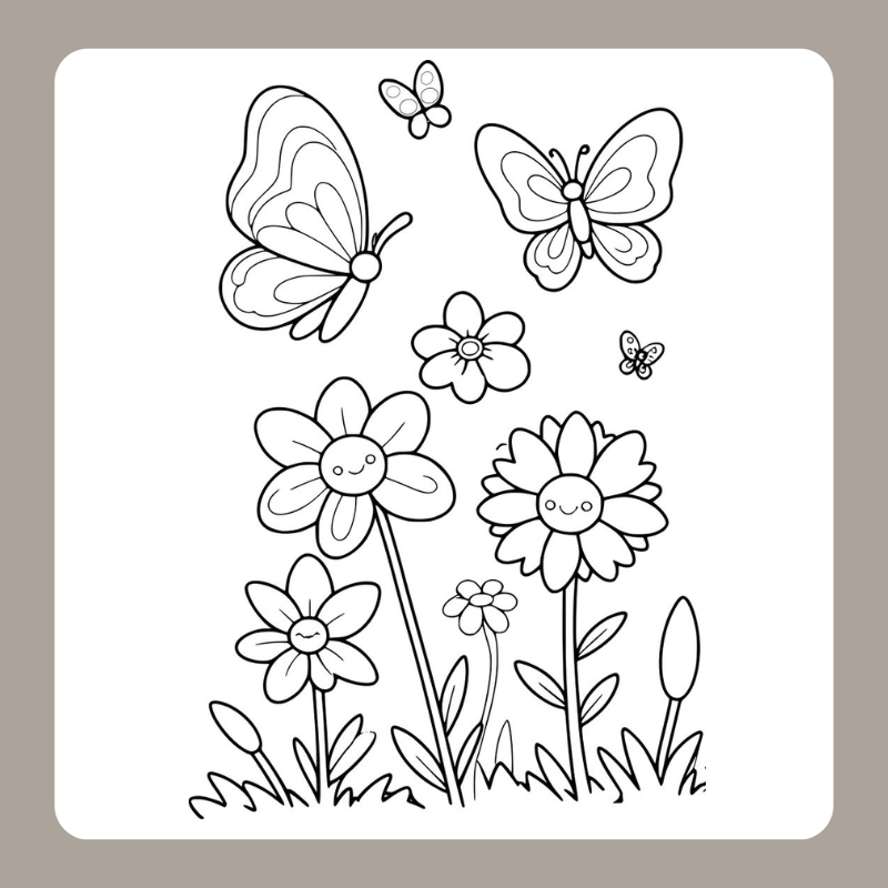 tranh tô màu vườn hoa 9