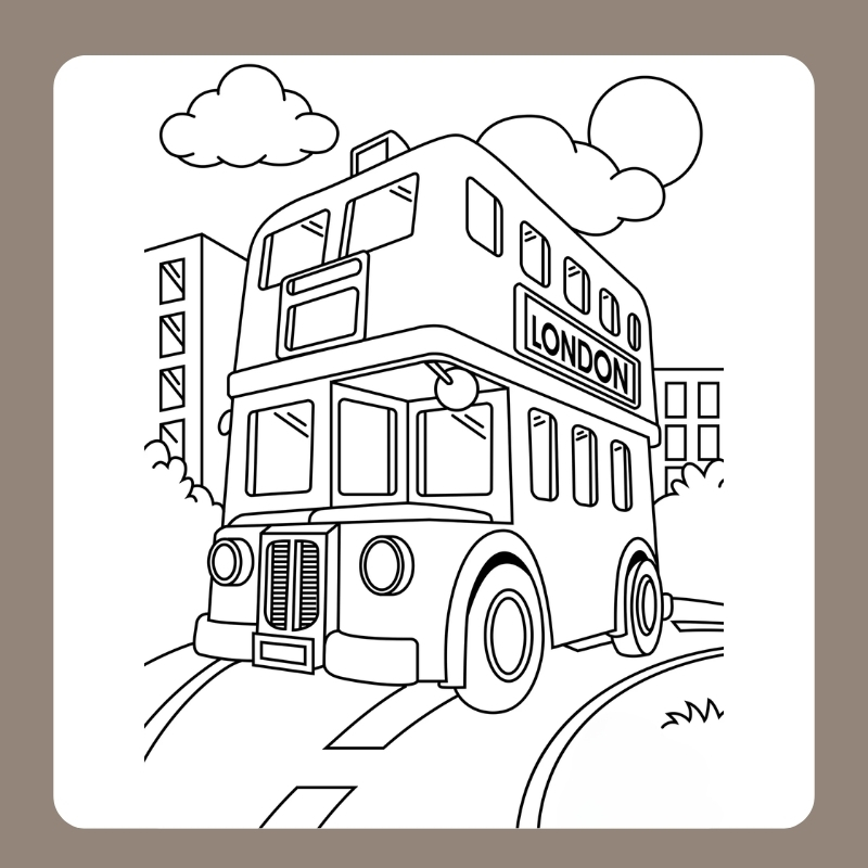 tranh tô màu xe buyt 1