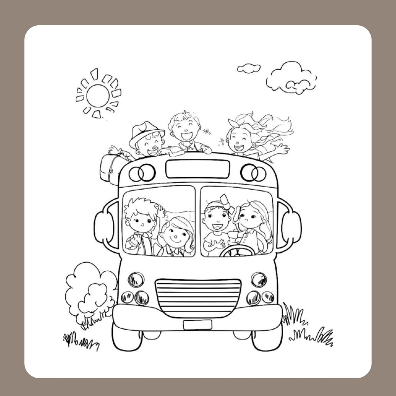 tranh tô màu xe buyt 10