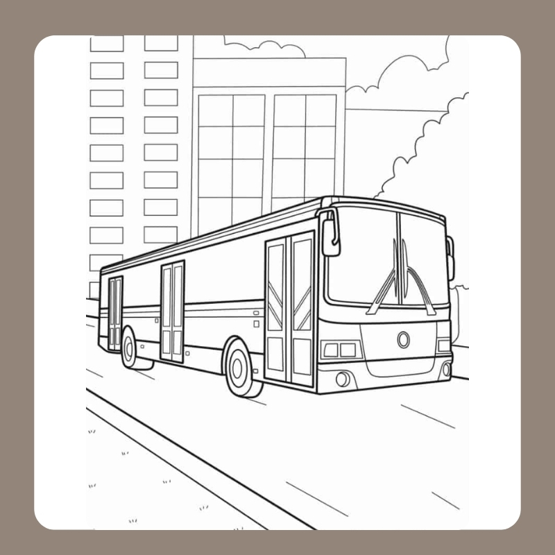 tranh tô màu xe buyt 11