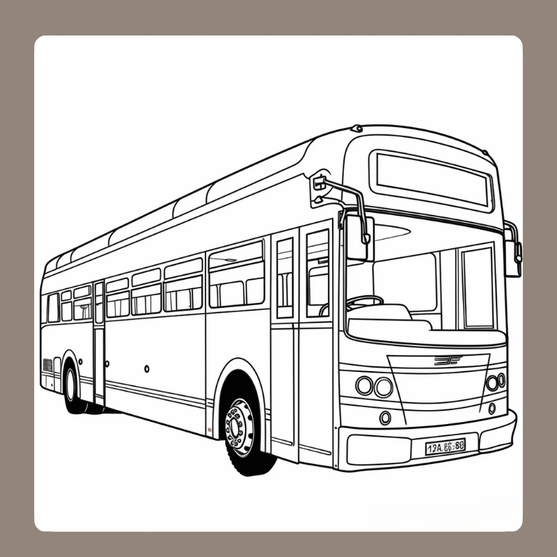 tranh tô màu xe buyt 16