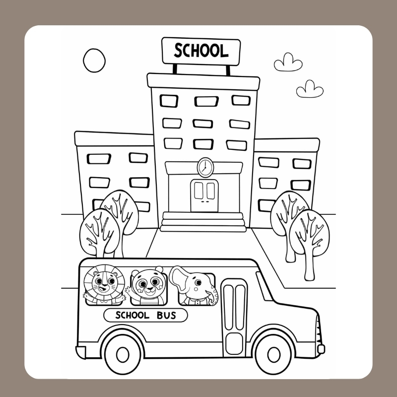 tranh tô màu xe buyt 17