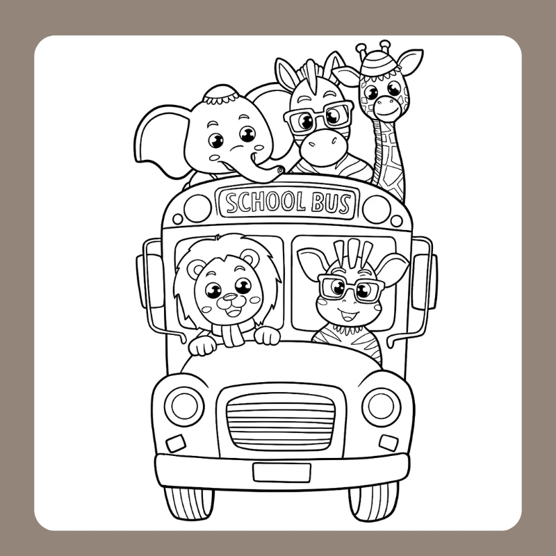 tranh tô màu xe buyt 19