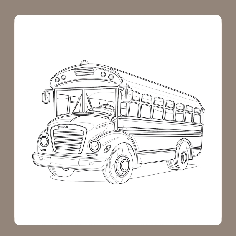 tranh tô màu xe buyt 2