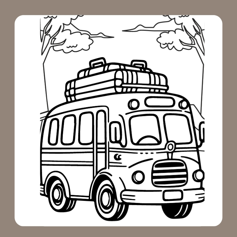 tranh tô màu xe buyt 29