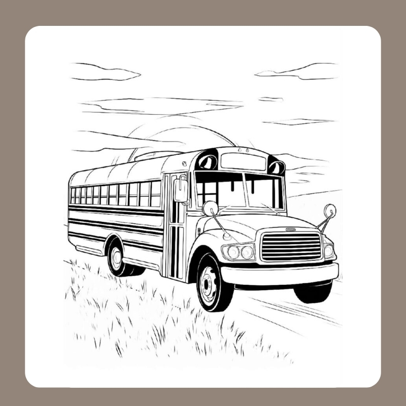 tranh tô màu xe buyt 5