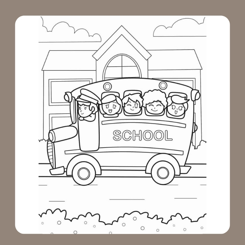 tranh tô màu xe buyt 7