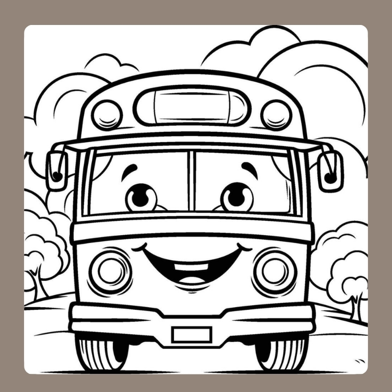 tranh tô màu xe buyt 8