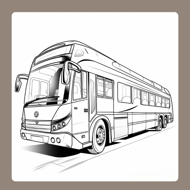 tranh tô màu xe buyt 9