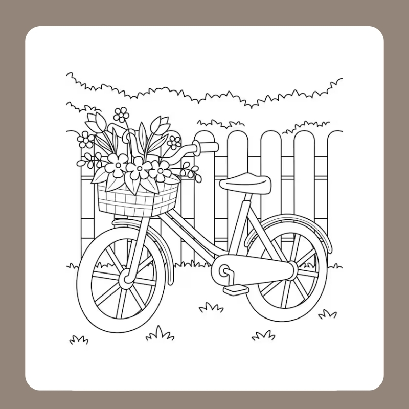 tranh tô màu xe đạp 1