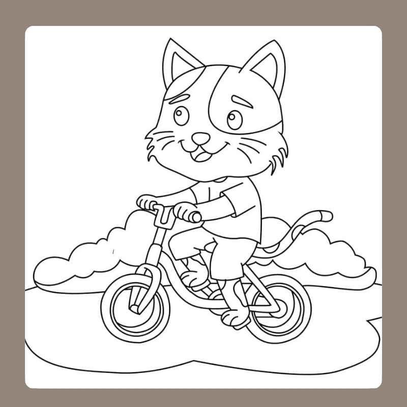 tranh tô màu xe đạp 16