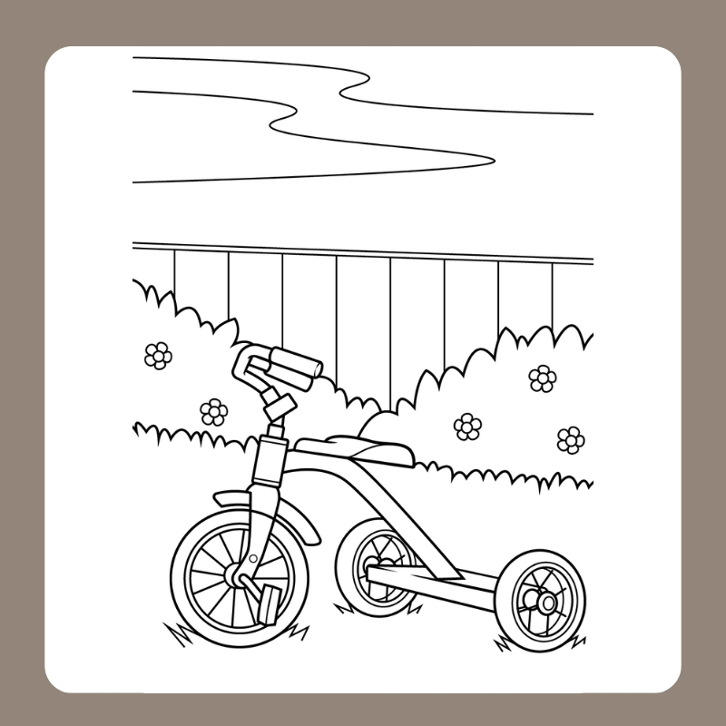 tranh tô màu xe đạp 17