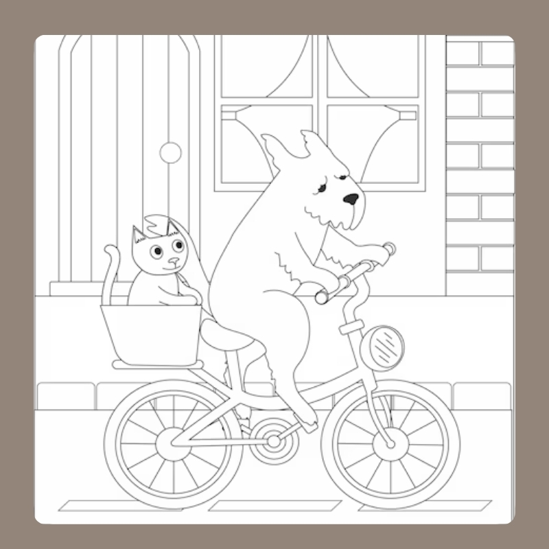 tranh tô màu xe đạp 20