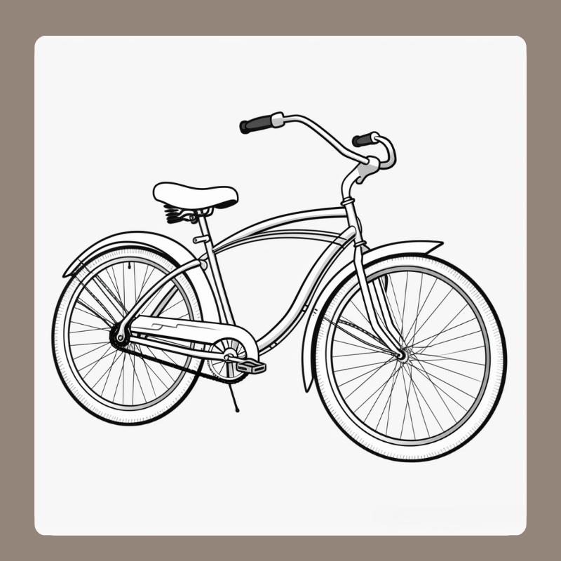 tranh tô màu xe đạp 24