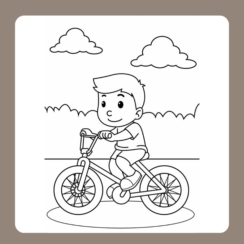 tranh tô màu xe đạp 4