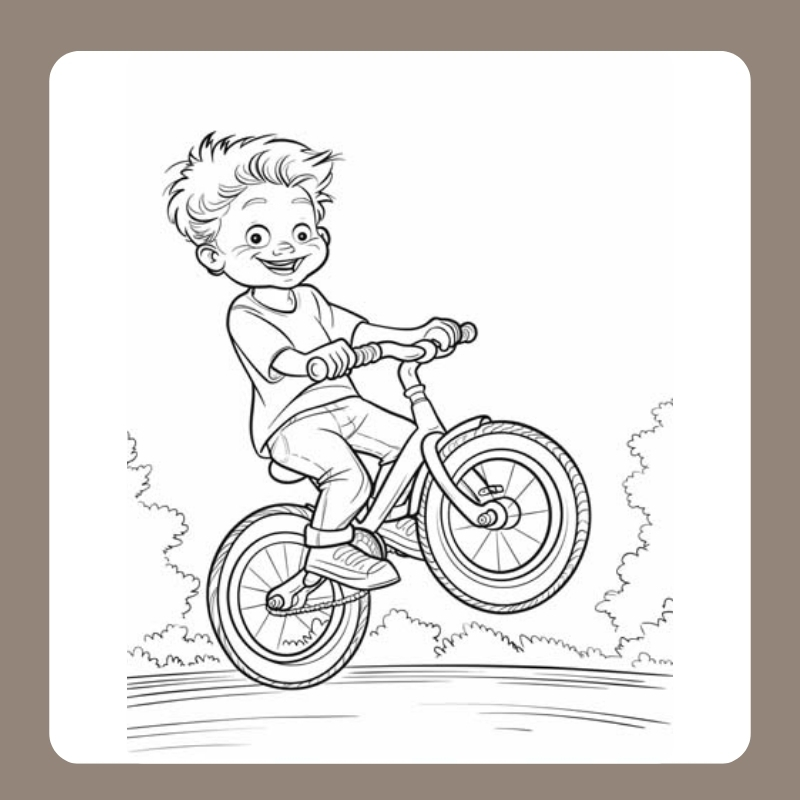 tranh tô màu xe đạp 8