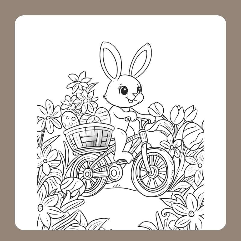 tranh tô màu xe đạp 9