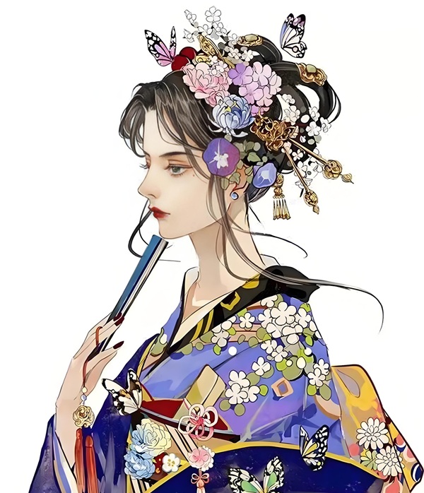 tranh vẽ anime cổ trang