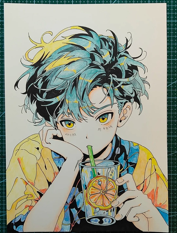 tranh vẽ anime nam 13