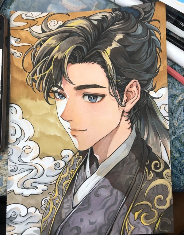 tranh vẽ anime nam 15