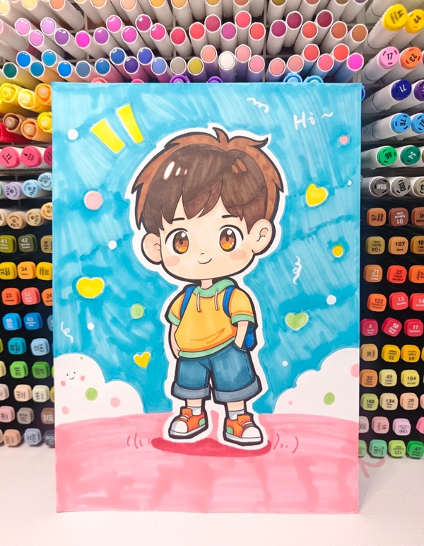 tranh vẽ anime nam 24