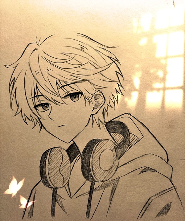 tranh vẽ anime nam 