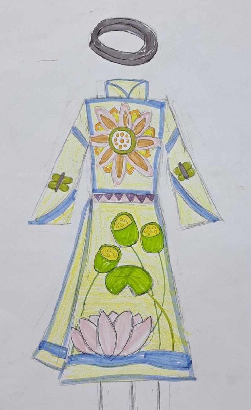 tranh vẽ áo dài 10