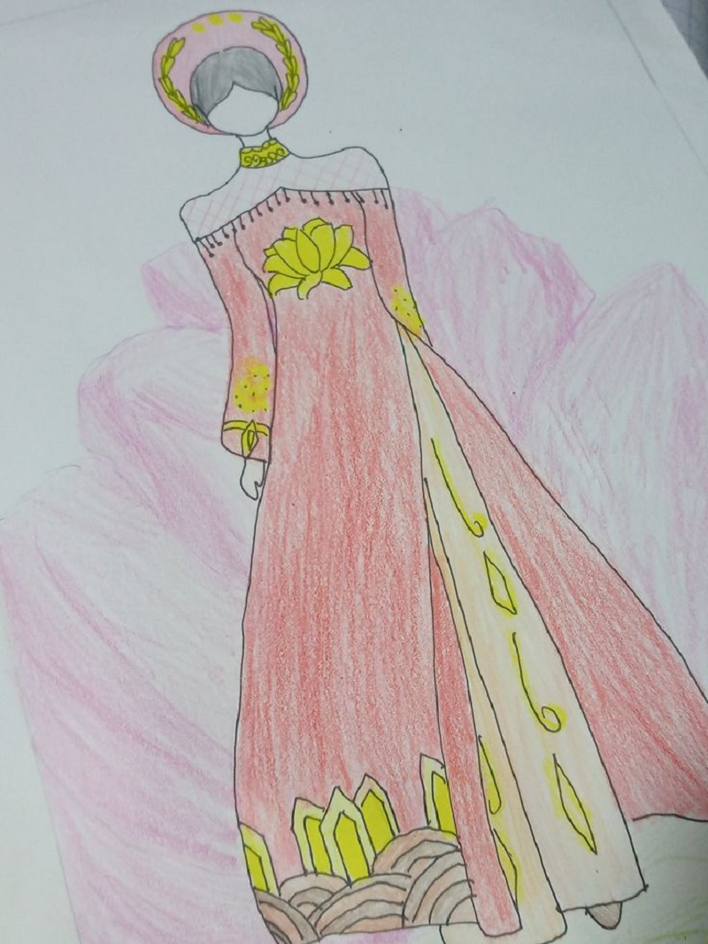 tranh vẽ áo dài 14