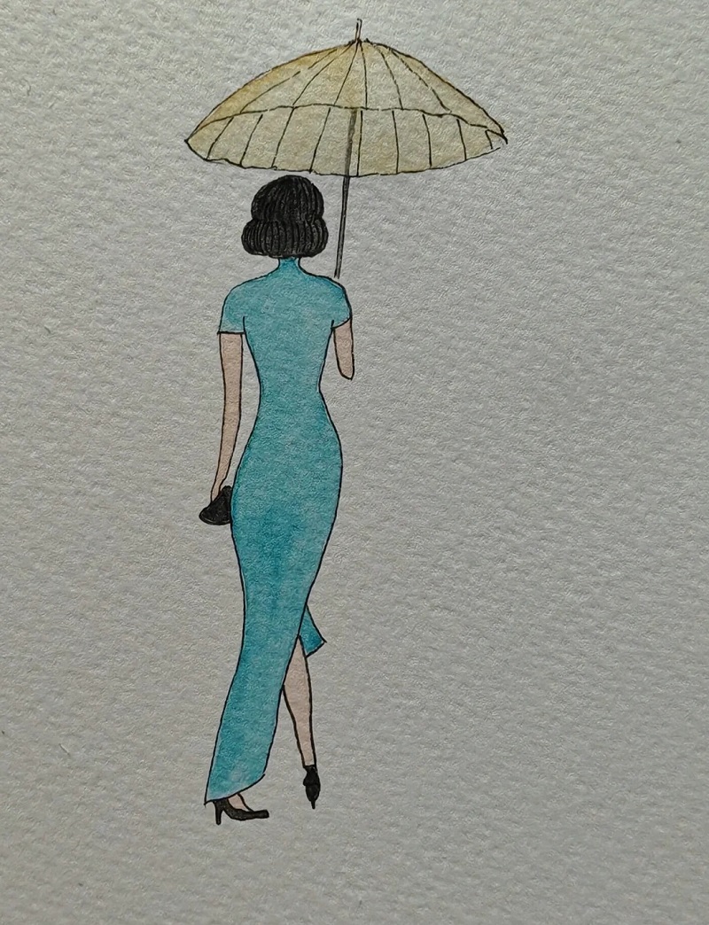 tranh vẽ áo dài 2