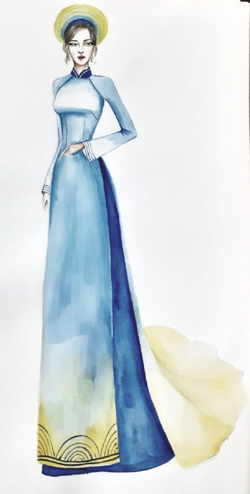 tranh vẽ áo dài 20