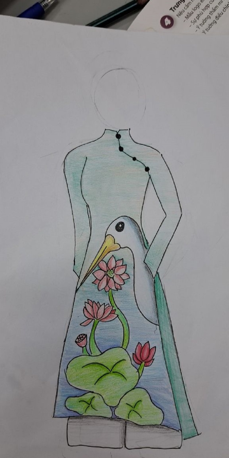 tranh vẽ áo dài 6