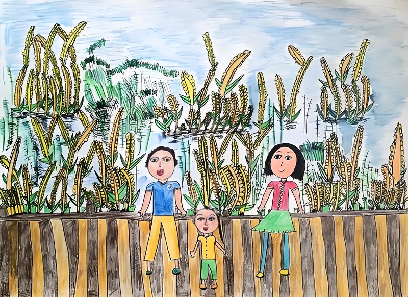 tranh vẽ cánh đồng lúa của học sinh 26