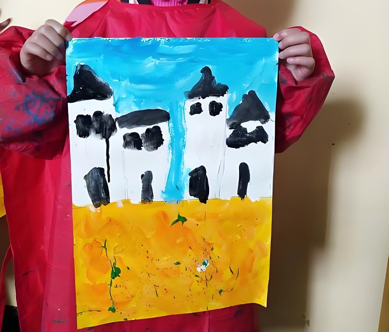 tranh vẽ cánh đồng lúa của học sinh 29