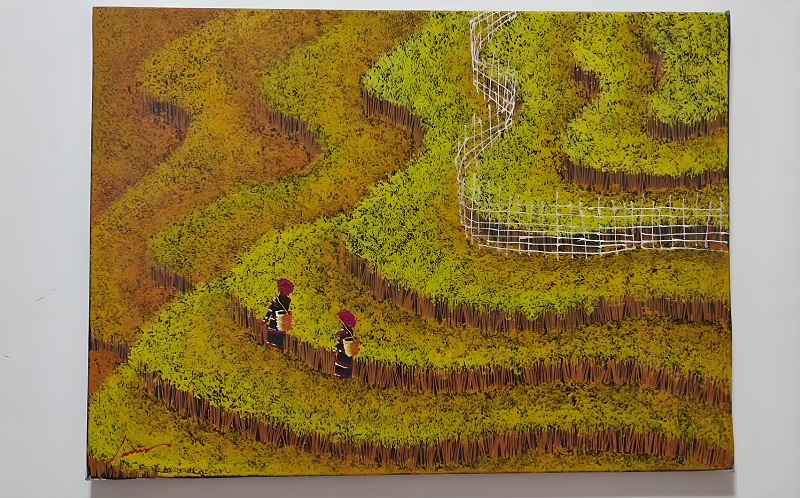 tranh vẽ cánh đồng lúa của học sinh 32