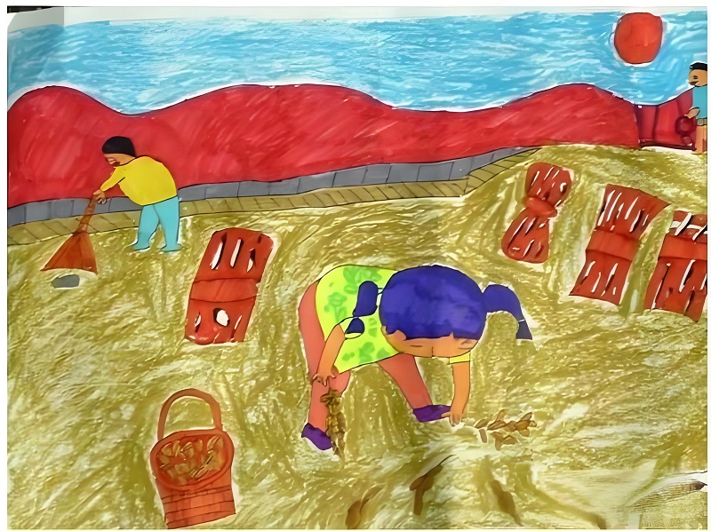 tranh vẽ cánh đồng lúa của học sinh 34