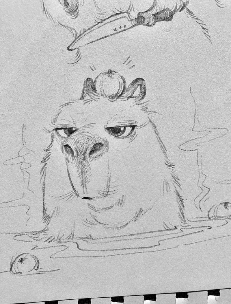 tranh vẽ capybara 11