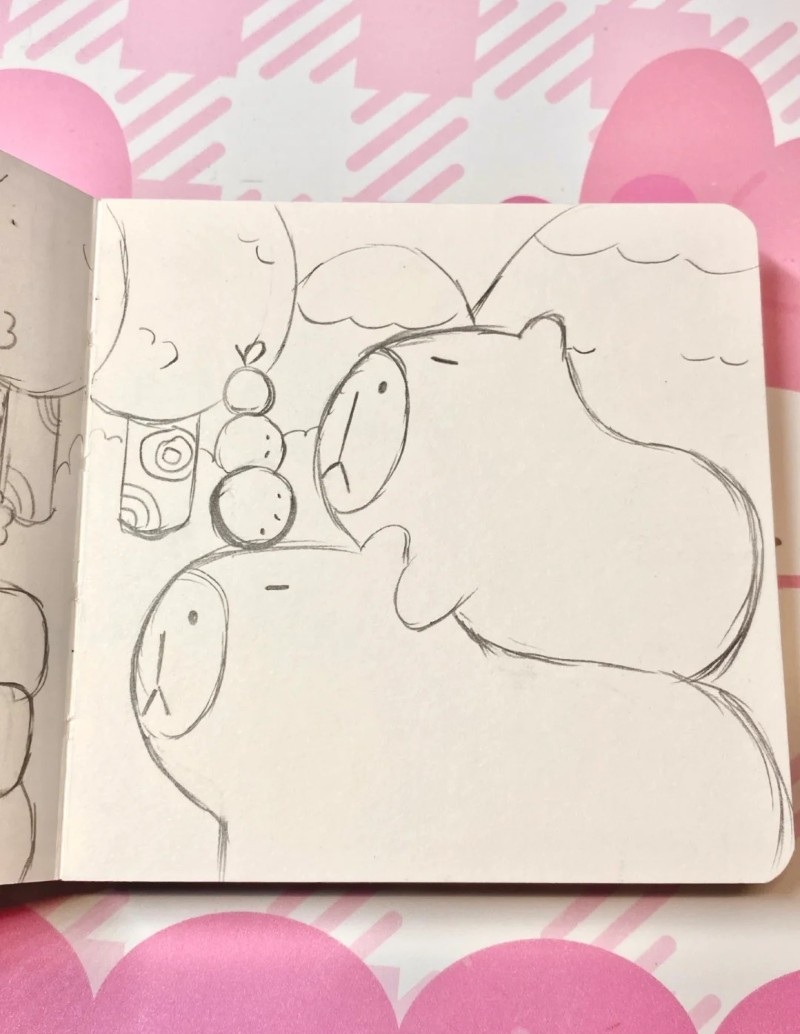 tranh vẽ capybara 15