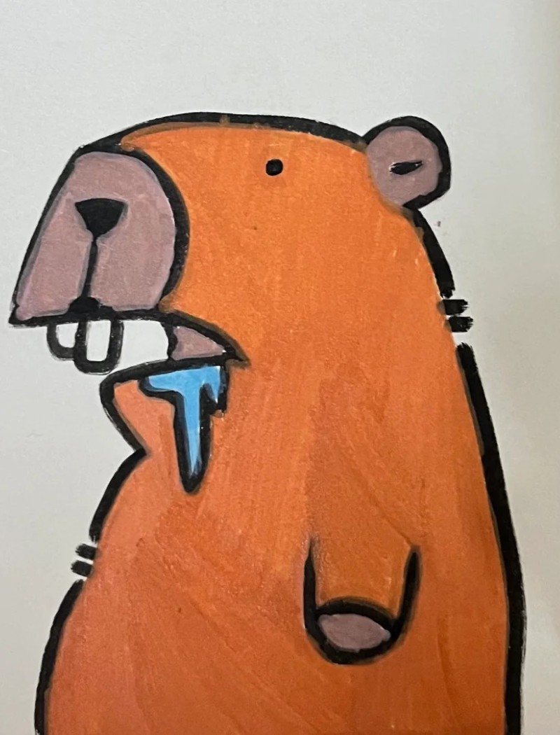 tranh vẽ capybara 27