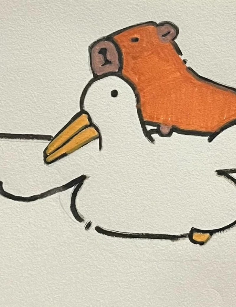 tranh vẽ capybara 28