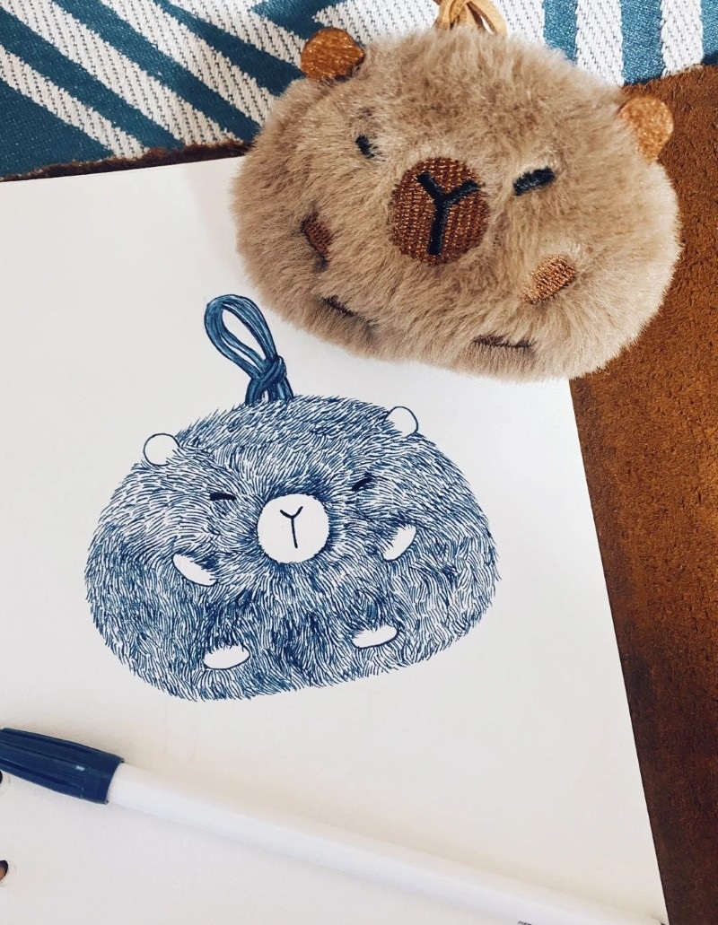 tranh vẽ capybara 29