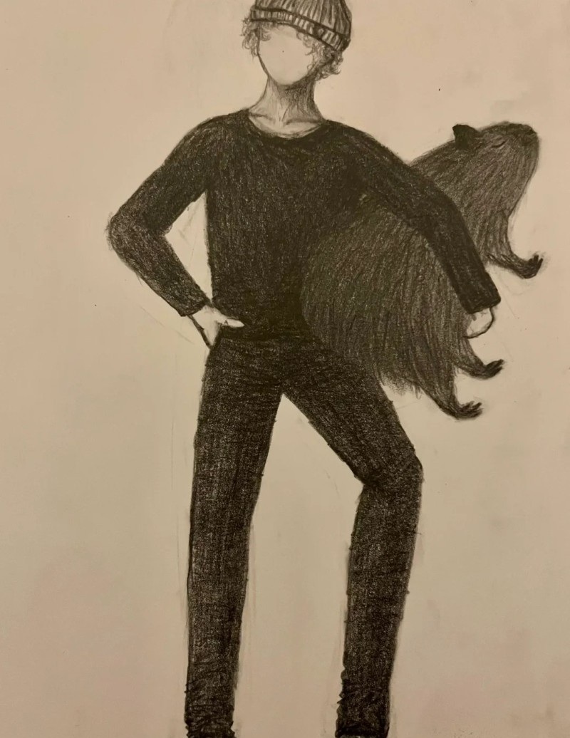 tranh vẽ capybara 32