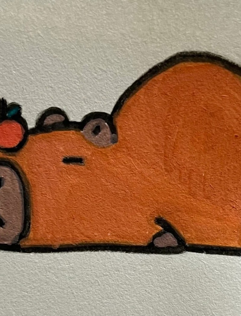 tranh vẽ capybara 35
