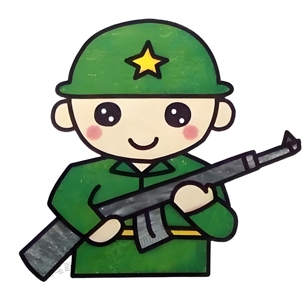 tranh vẽ chú bộ đội​