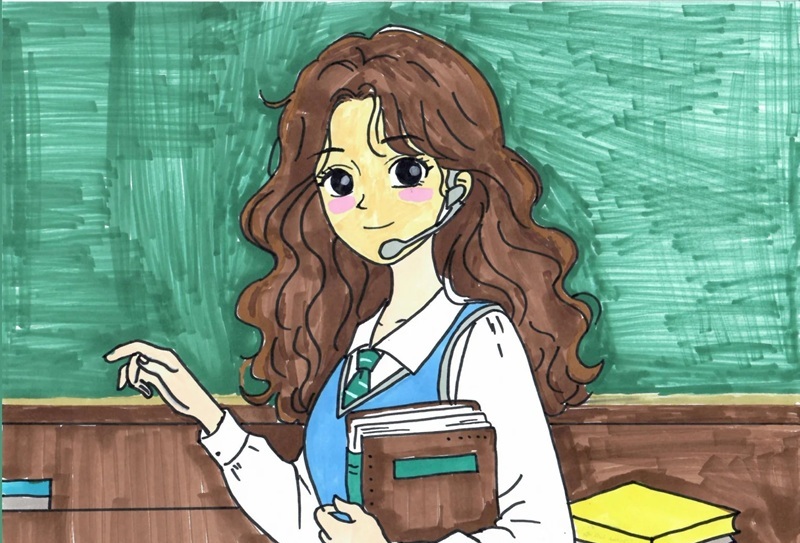 tranh vẽ cô giáo