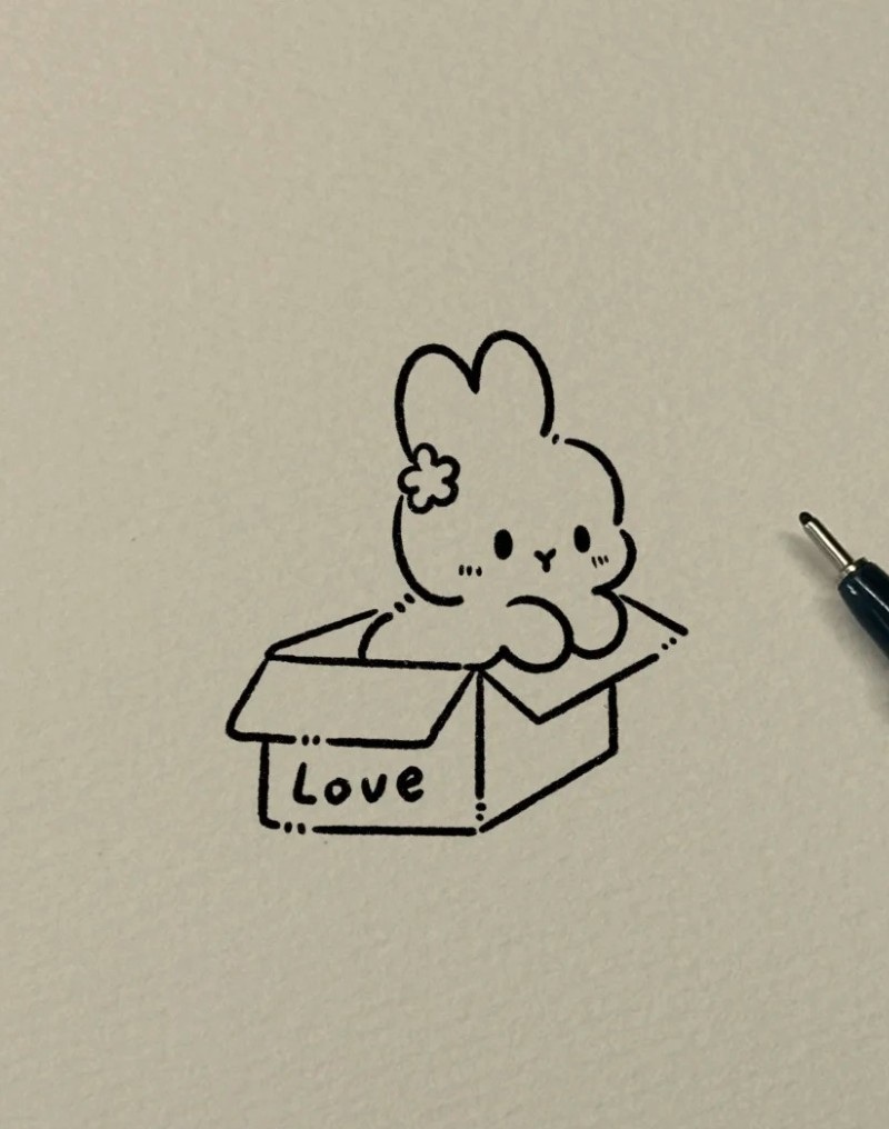 tranh vẽ con thỏ 13