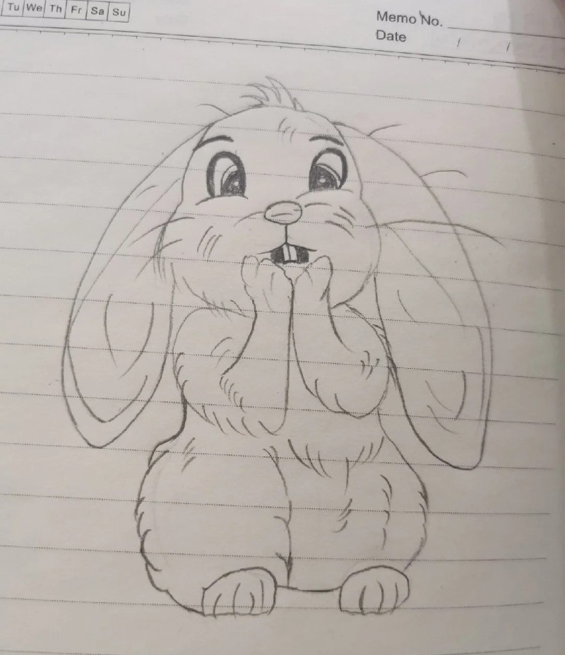 tranh vẽ con thỏ 17