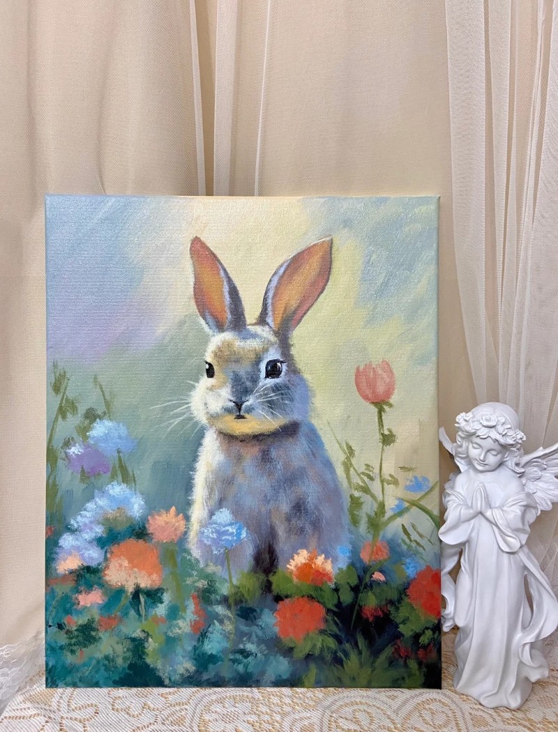 tranh vẽ con thỏ 2