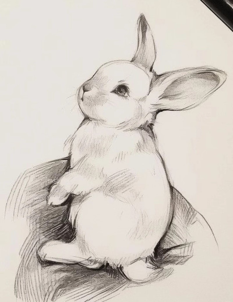tranh vẽ con thỏ 25