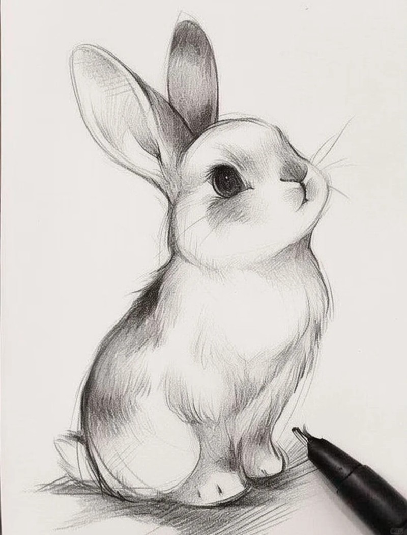 tranh vẽ con thỏ 31